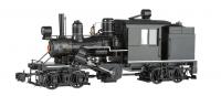 85097 Bachmann Spectrum Two-Truck Climax Black Unlettered White Running Board